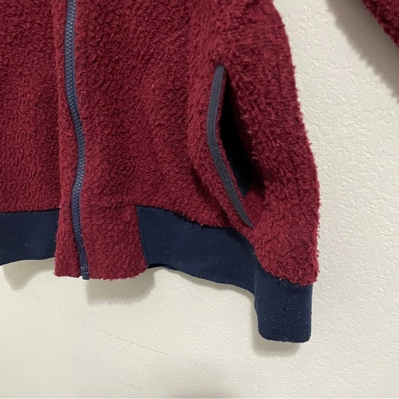 Patagonia Woolyester Fleece Jacket Full Zip Oxide Red Blue Womens Large L - Picture 6 of 16